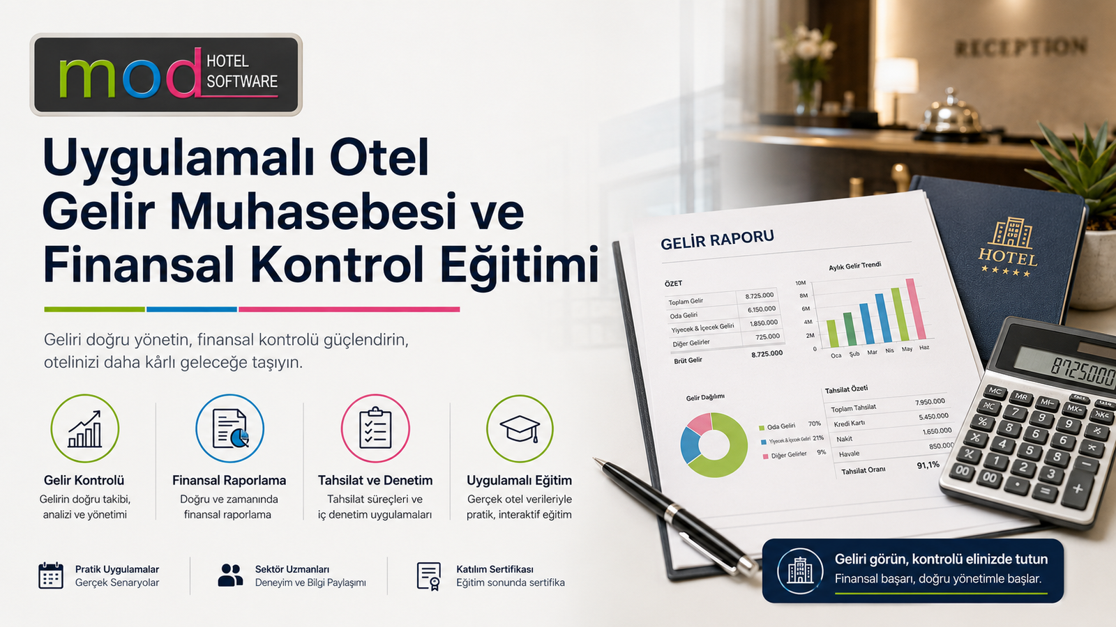 Uygulamalı Otel Gelir Muhasebesi ve Finansal Kontrol Eğitimi